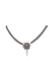 Transparent spiked necklace