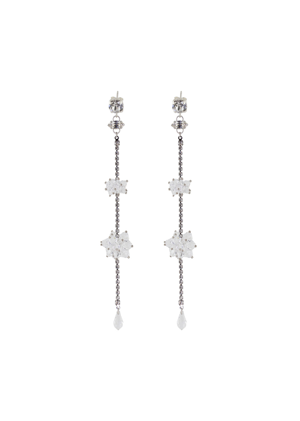 Long crystal earrings