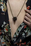 Antique Flower bronze necklace