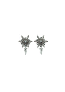 ANTIQUE SILVER SPIKED FLOWERS